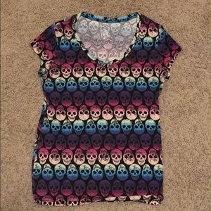 Colored skull tee shirt